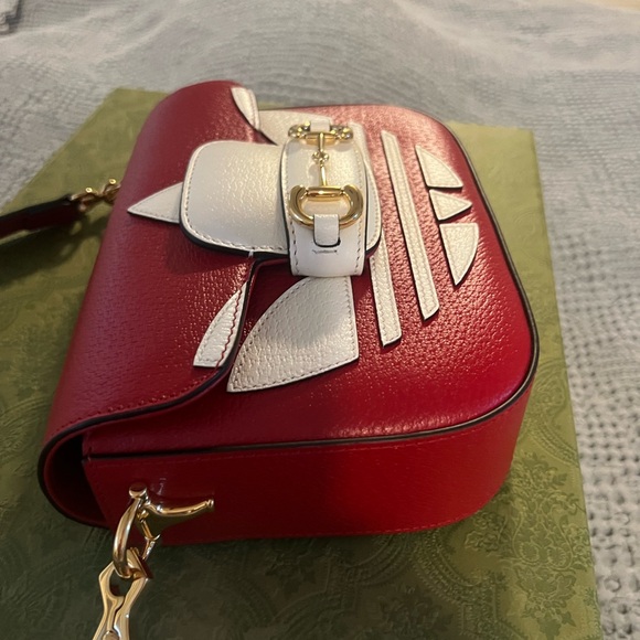 Gucci x adidas Horsebit 1955 Shoulder Bag Red crossbody - Picture 10 of 10